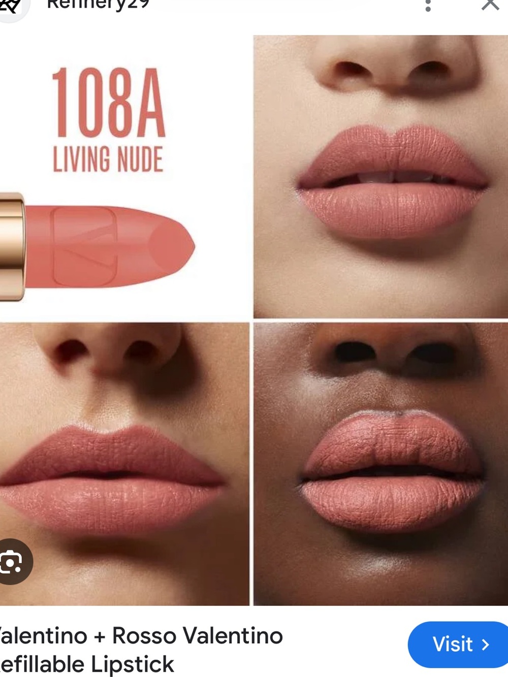 Valentino 108A Living Nude matte lipstick